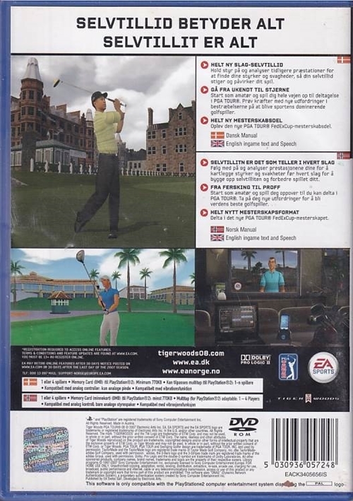 Tiger Woods PGA Tour 08 - PS2 (B Grade) (Genbrug)